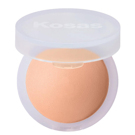 Kosas Cloud Set Brightening Baked Powder – Under Eye Setting Powder, Talc-Free Soft Focus Finish, Peachy
