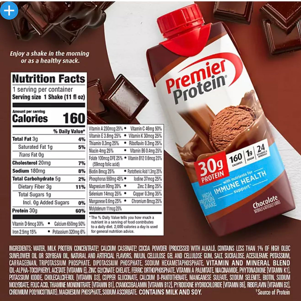 Premier Protein Chocolate Shake 18 count
