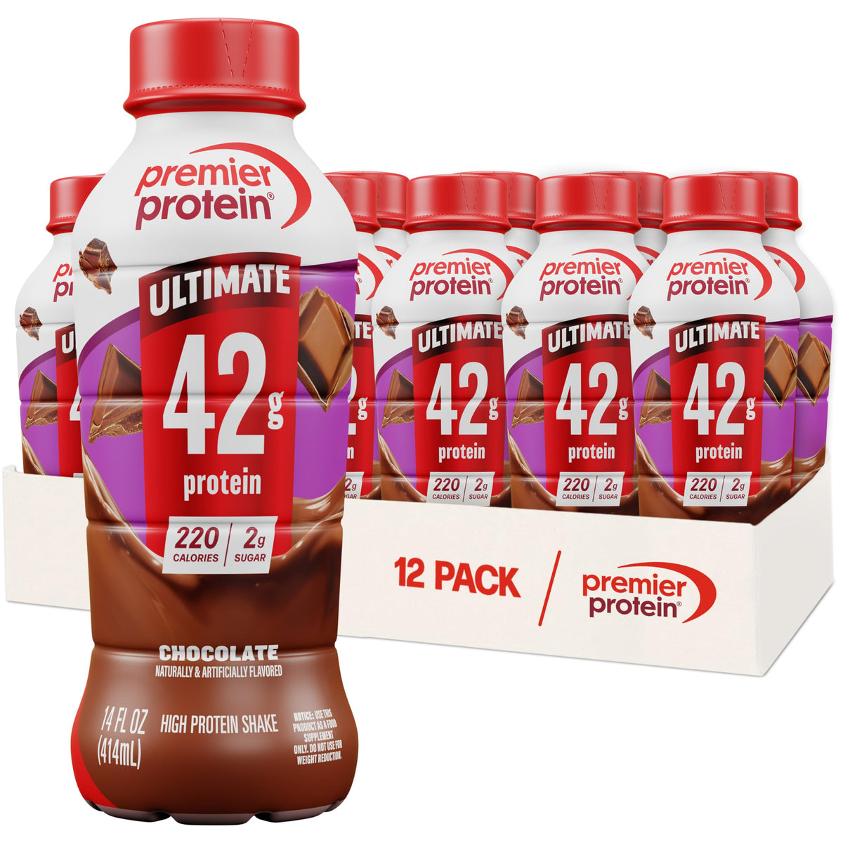 Premier Protein ULTIMATE 42g High Protein Shake, Variety Pack, 12 Pack