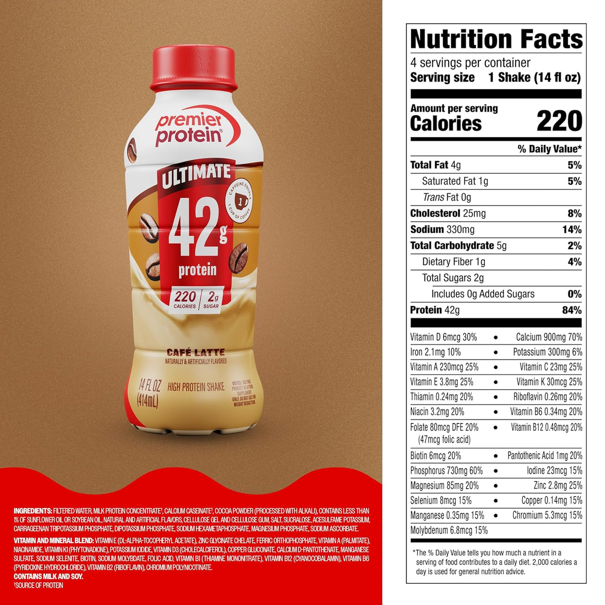 Premier Protein ULTIMATE 42g High Protein Shake, Variety Pack, 12 Pack